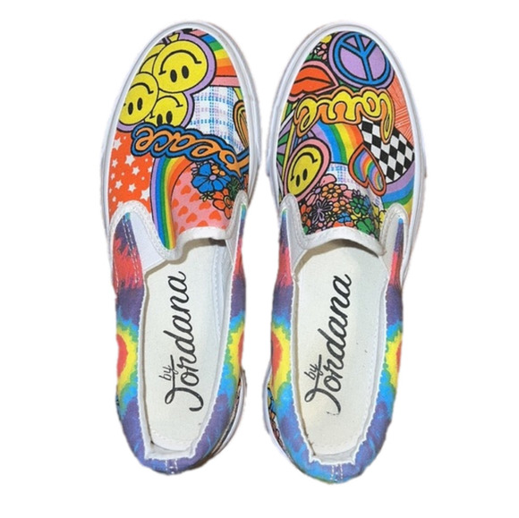 ✨HOST PICK✨ Limited Edition Peace & Love ByJordana Sneakers - Picture 1 of 7